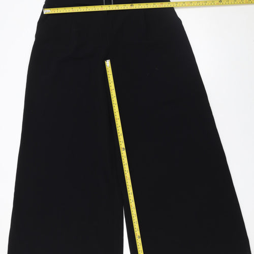 INÈS Women’s Black Belted Wide-Leg Culottes Size 12