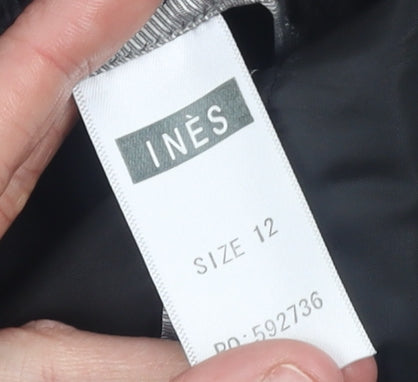 INÈS Women’s Black Belted Wide-Leg Culottes Size 12