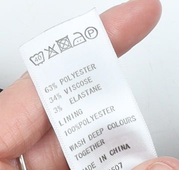 INÈS Women’s Black Belted Wide-Leg Culottes Size 12