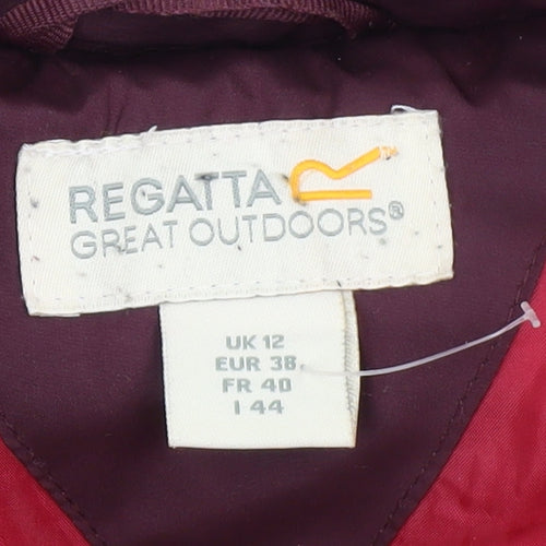 Regatta Women’s Red Long Hooded Puffer Coat Size 12 Faux Fur Trim