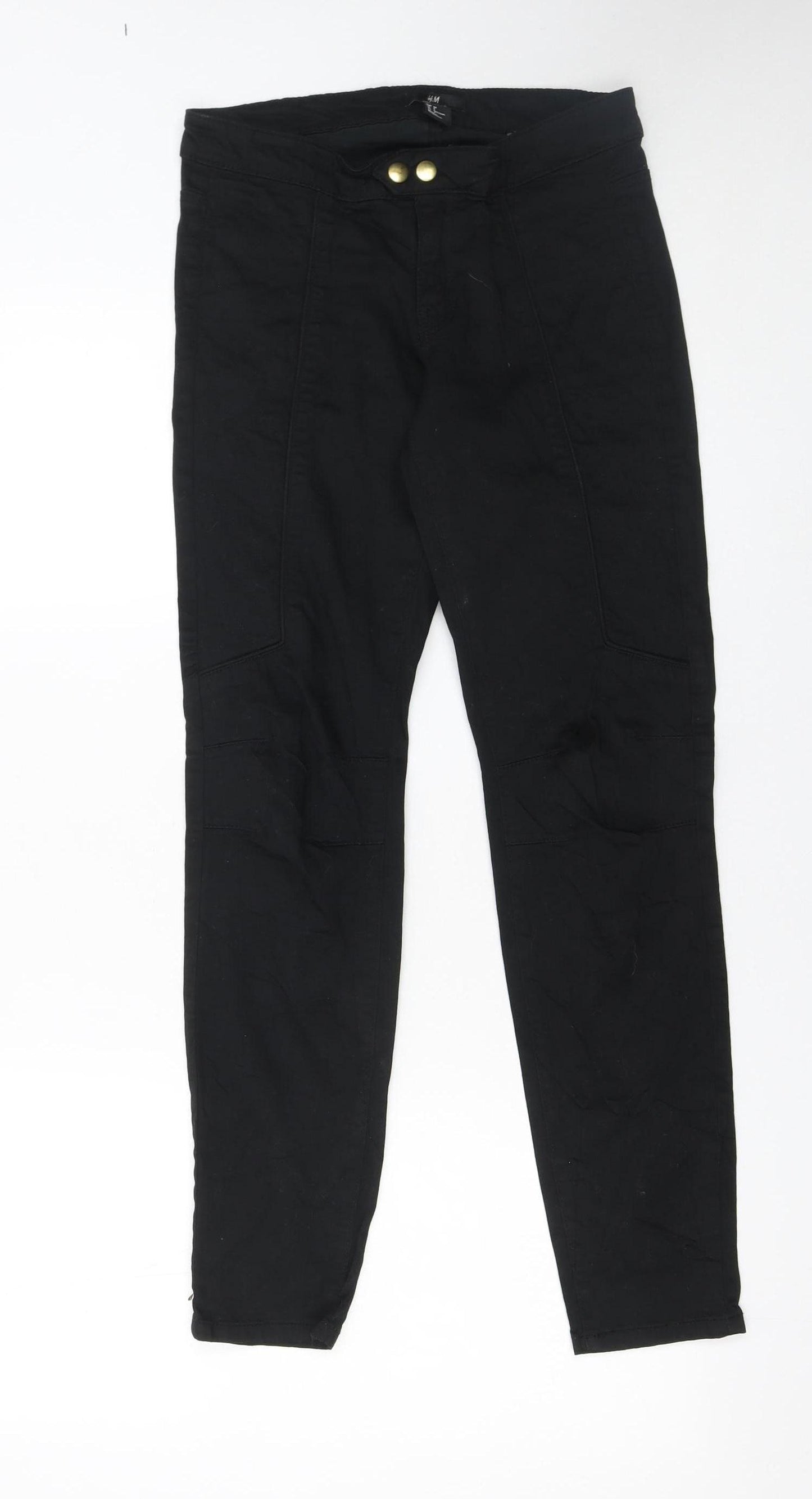 H&M Women's Black Jegging Jeans Size 6 Slim Fit Mid Rise