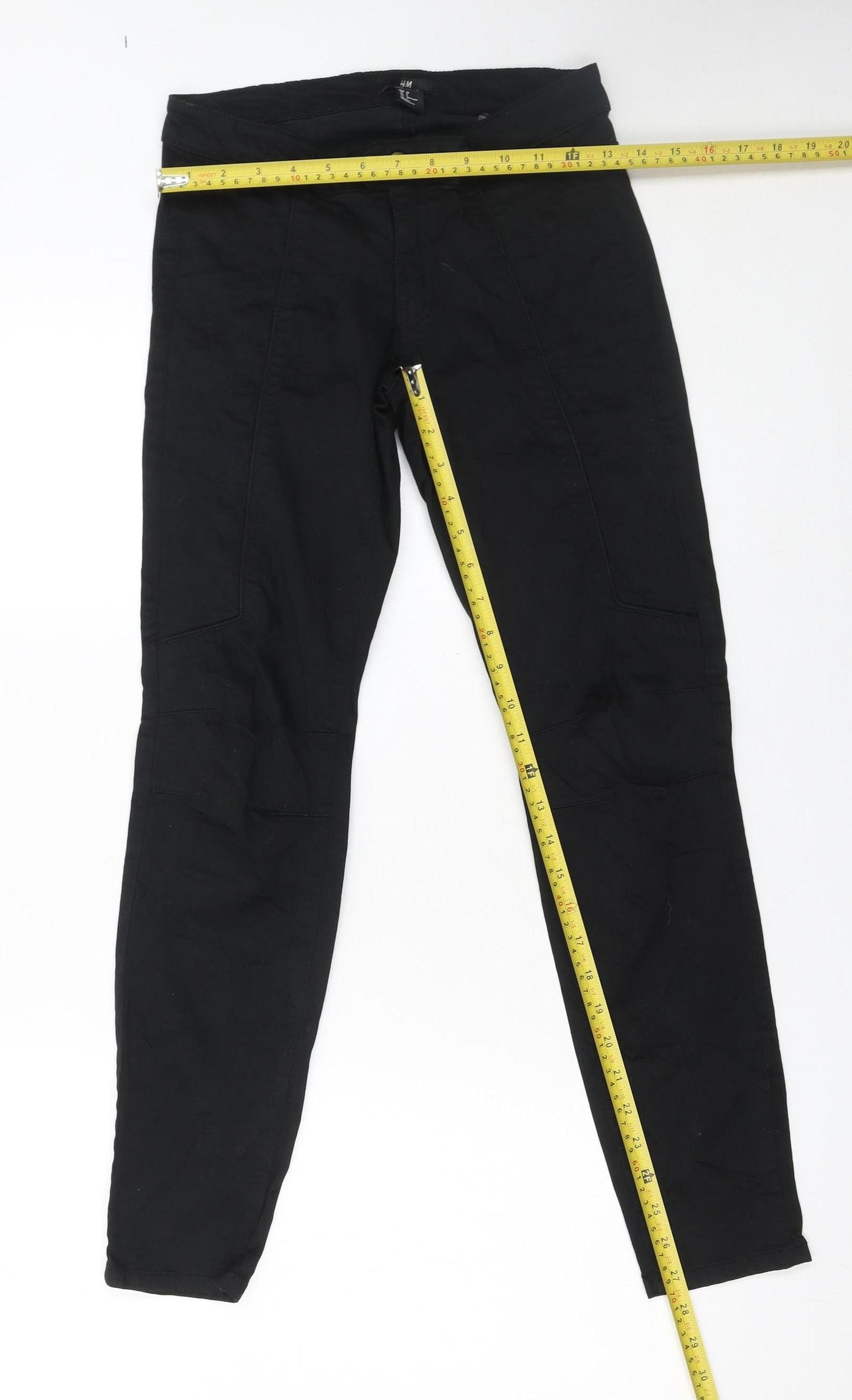 H&M Women's Black Jegging Jeans Size 6 Slim Fit Mid Rise