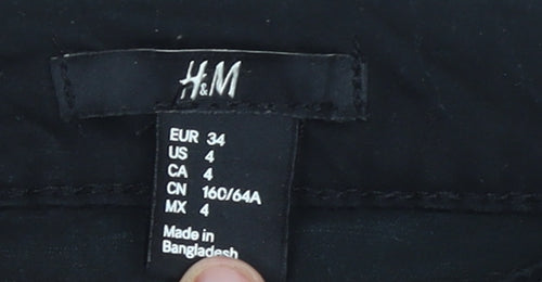 H&M Women's Black Jegging Jeans Size 6 Slim Fit Mid Rise