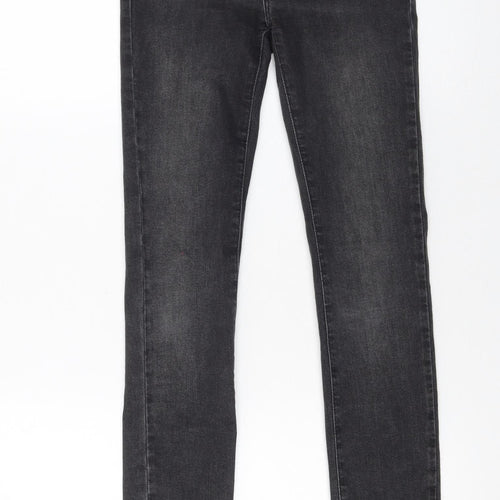 New Look Women's Black Skinny Flower Embroidered Jeans UK 4