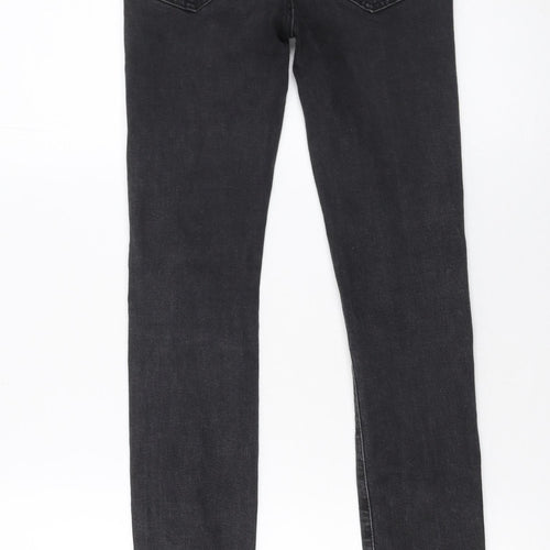 New Look Women's Black Skinny Flower Embroidered Jeans UK 4