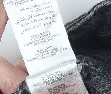 New Look Women's Black Skinny Flower Embroidered Jeans UK 4