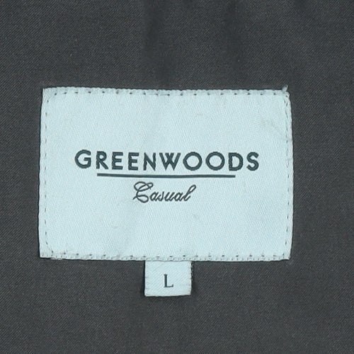 Greenwoods Men’s Brown L Lined Casual Mid-Length Jacket