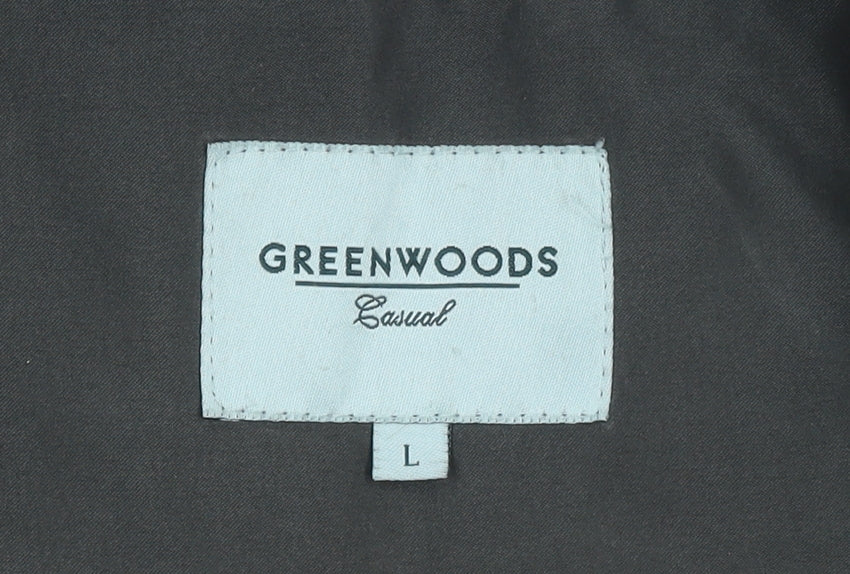 Greenwoods Men’s Brown L Lined Casual Mid-Length Jacket