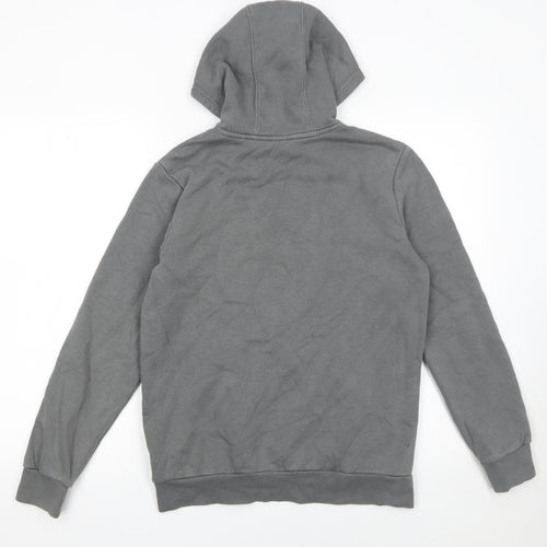 Adidas Boys Grey Pullover Hoodie Size 13-14 Years Cotton Blend