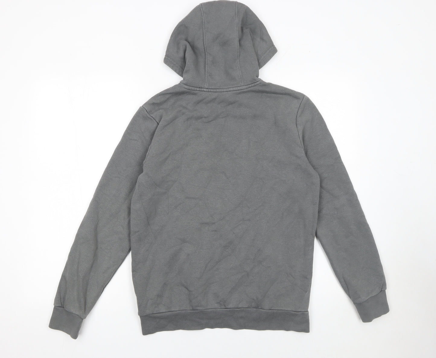 Adidas Boys Grey Pullover Hoodie Size 13-14 Years Cotton Blend