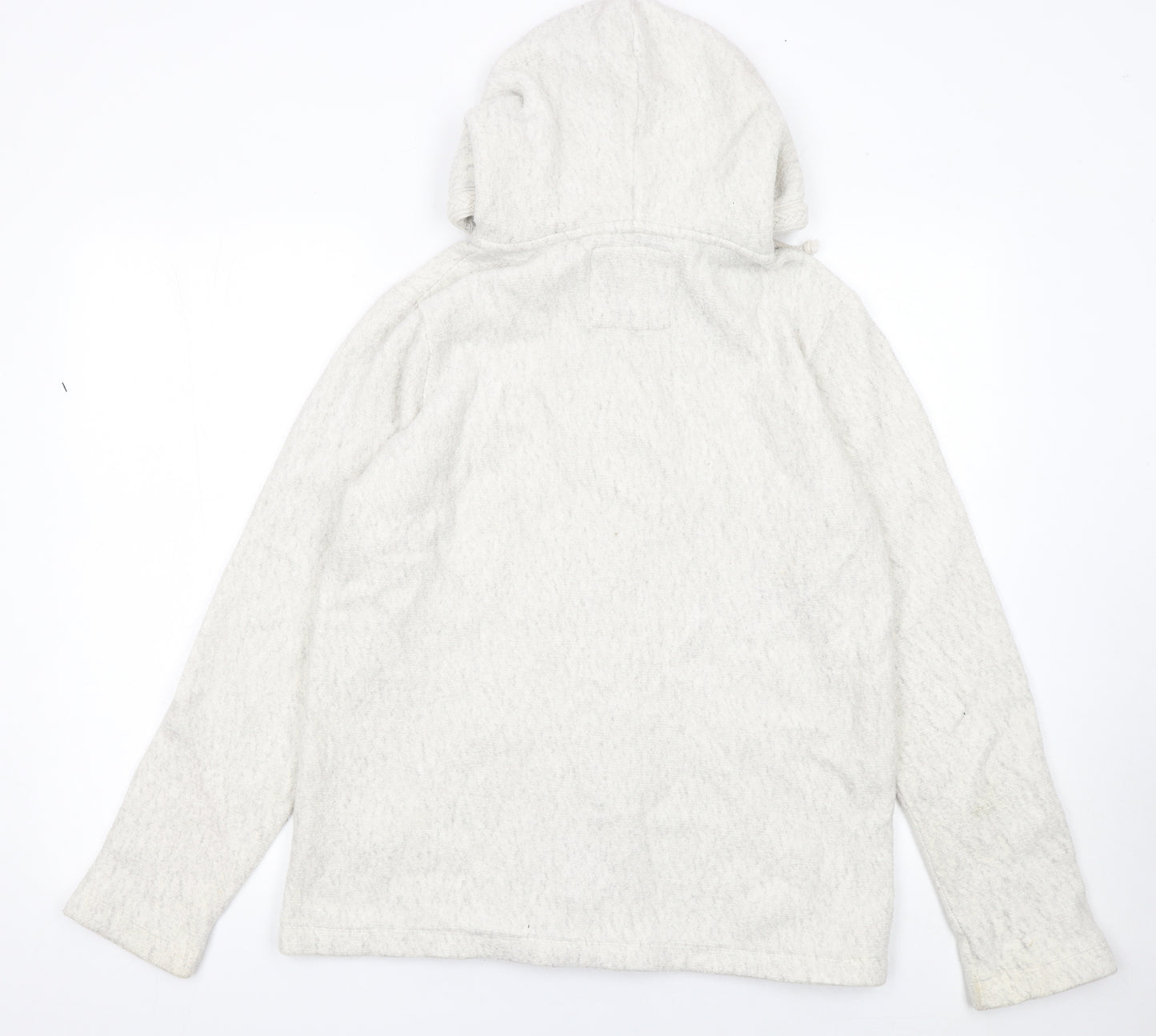 Fat Face Women Ivory Cotton Full Zip Hooded Jumper Size 10