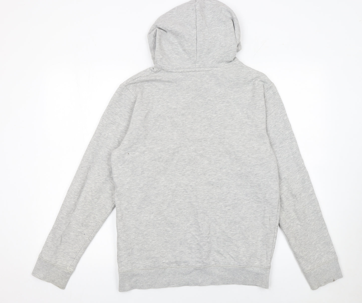 FILA Mens Grey Pullover Hoodie Small Regular Fit Logo Fleece Sweatshirt