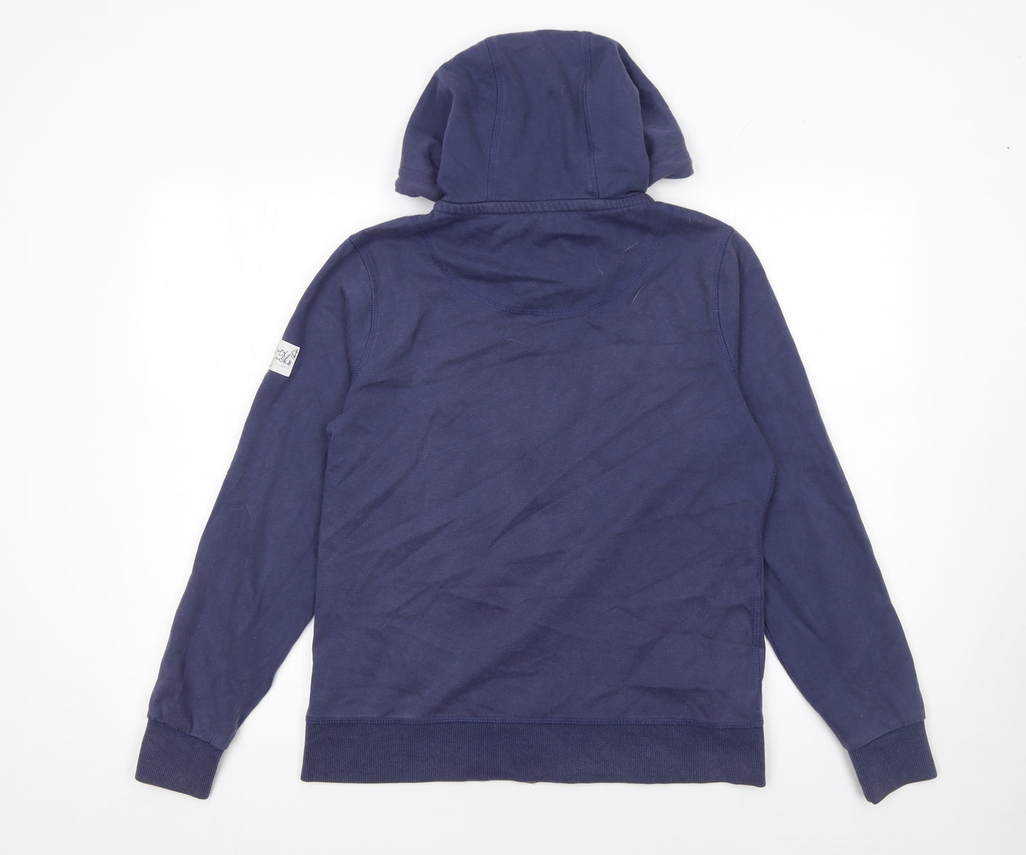 Lazy Jacks Womens Navy Full Zip Hoodie UK 10 Cotton Blend Casual