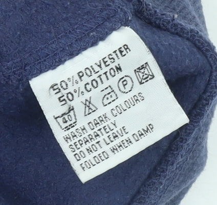 Lazy Jacks Womens Navy Full Zip Hoodie UK 10 Cotton Blend Casual