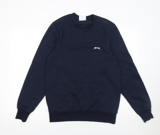 Slazenger Men's Blue XS Pullover Sweatshirt Crew Neck Logo Jumper