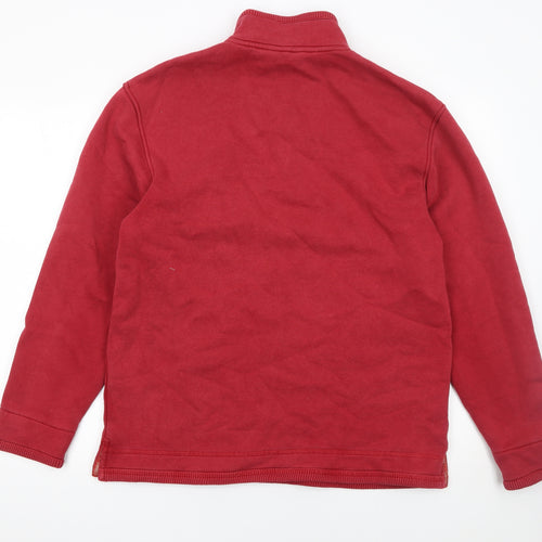Weird Fish Men's Red 1/4 Zip Fleece Pullover Sweatshirt Size S