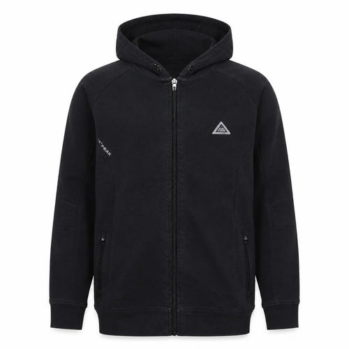 -9° PEAK Boys Black Full Zip Hoodie 12-13 Years Outdoor Fleece