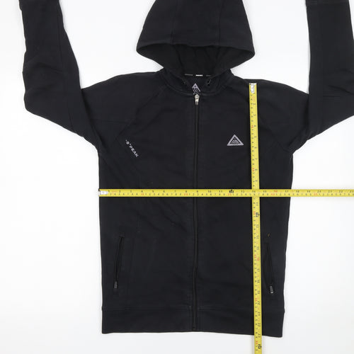 -9° PEAK Boys Black Full Zip Hoodie 12-13 Years Outdoor Fleece
