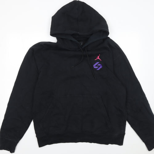 Jordan Mens Black Pullover Hoodie L Sports Fleece Sweatshirt