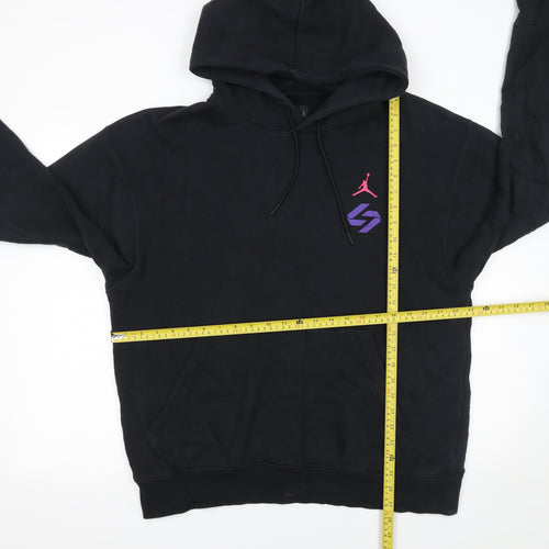 Jordan Mens Black Pullover Hoodie L Sports Fleece Sweatshirt
