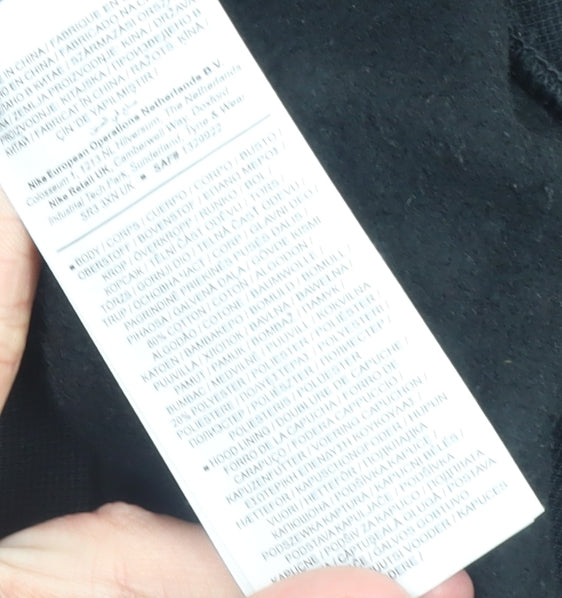 Jordan Mens Black Pullover Hoodie L Sports Fleece Sweatshirt