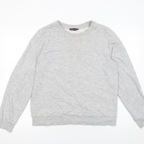 Marks and Spencer Womens Grey Cotton Blend Sweatshirt Size 12