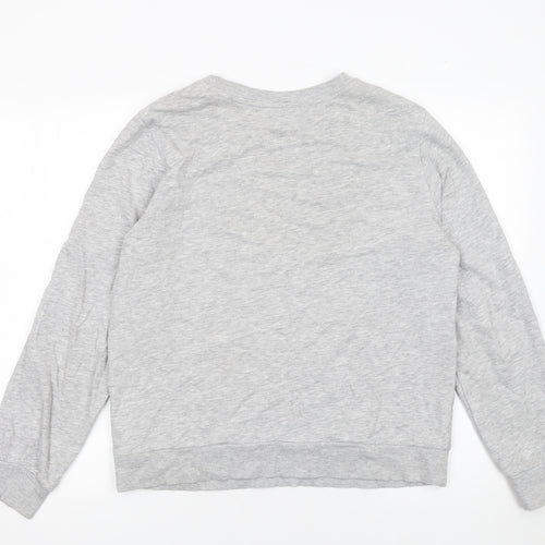 Marks and Spencer Womens Grey Cotton Blend Sweatshirt Size 12