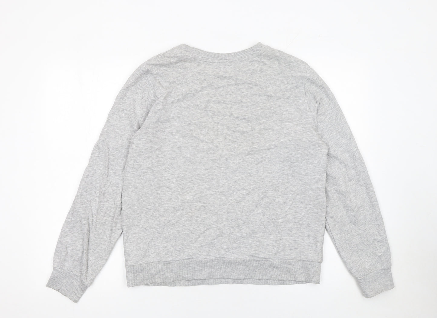 Marks and Spencer Womens Grey Cotton Blend Sweatshirt Size 12