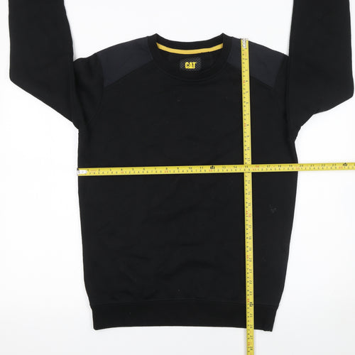 CAT Men's Black Pullover Crew Neck Sweatshirt Size S Regular Fit