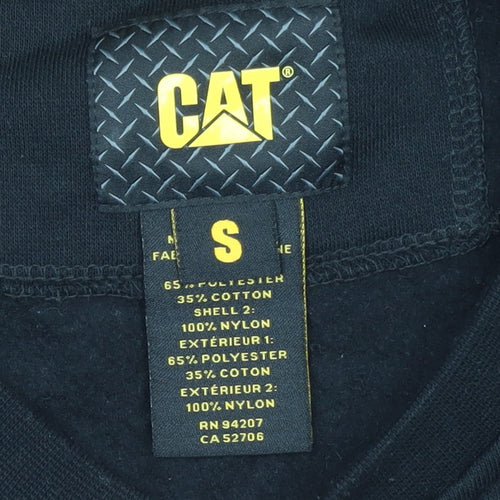 CAT Men's Black Pullover Crew Neck Sweatshirt Size S Regular Fit