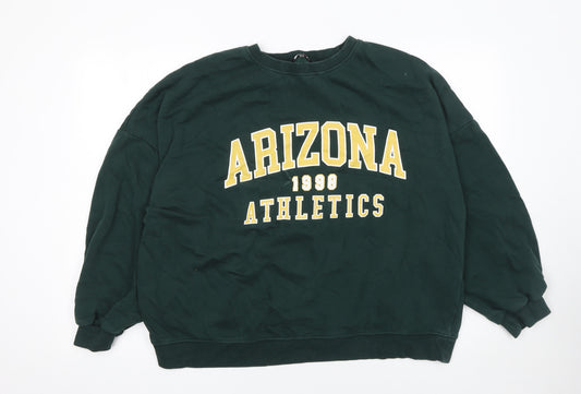 F&F Women Green ARIZONA 1998 Athletics Pullover Sweatshirt UK 20