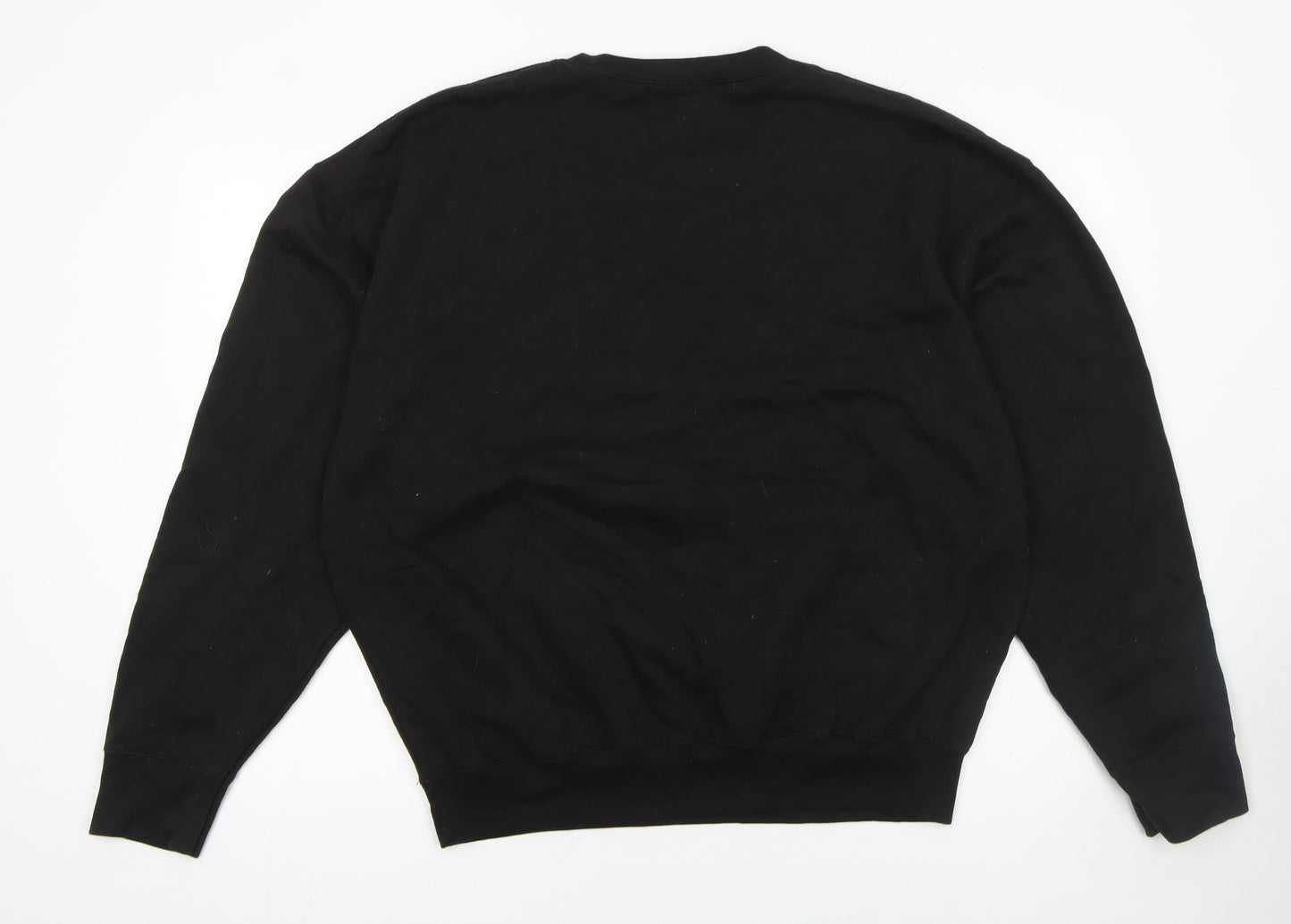 Elf Black Christmas Sweatshirt XL Women's OMG Santa Graphic