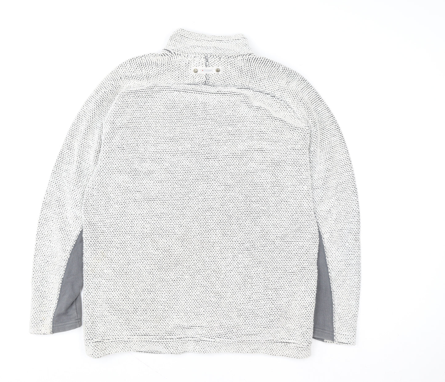 Weird Fish Men's Grey 1/4 Zip Knit Sweatshirt Size S Outdoor Casual