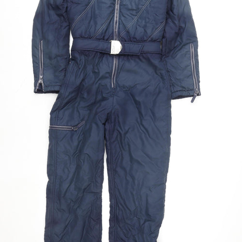 Kareer Women’s Navy Polyester Ski Jumpsuit Belted Zip Front Size M