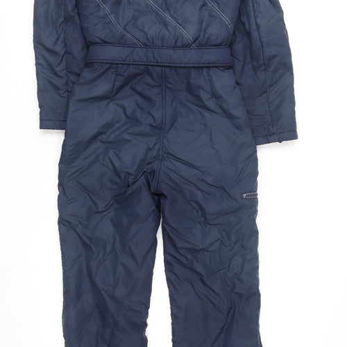 Kareer Women’s Navy Polyester Ski Jumpsuit Belted Zip Front Size M