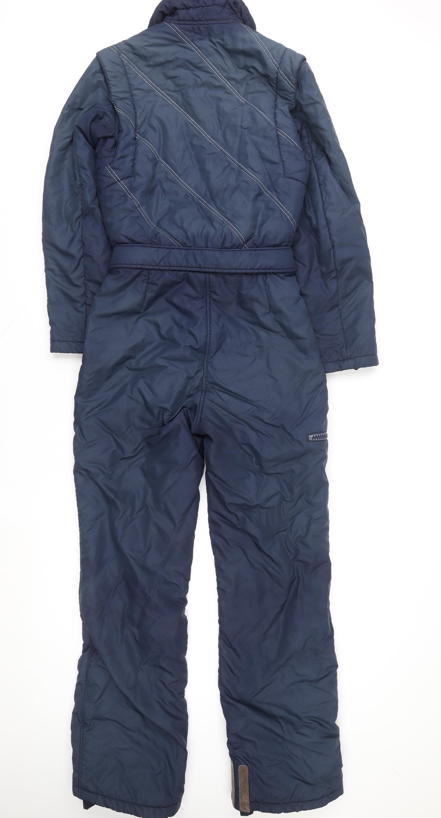 Kareer Women’s Navy Polyester Ski Jumpsuit Belted Zip Front Size M