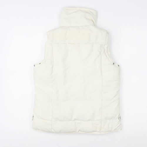 Evie Women Ivory Size 10 Padded Puffer Waistcoat Gilet