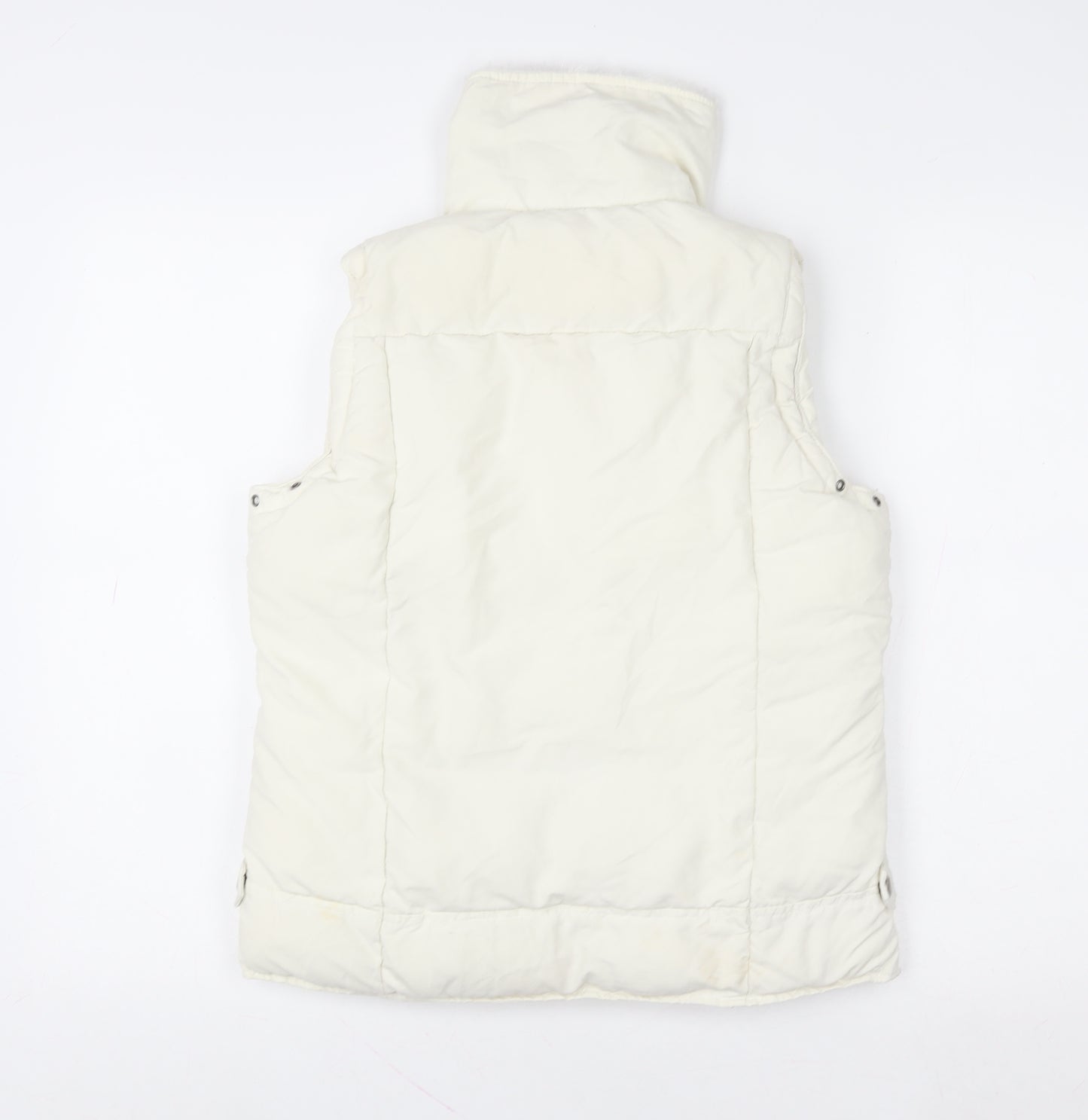 Evie Women Ivory Size 10 Padded Puffer Waistcoat Gilet