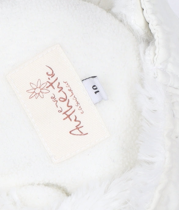 Evie Women Ivory Size 10 Padded Puffer Waistcoat Gilet