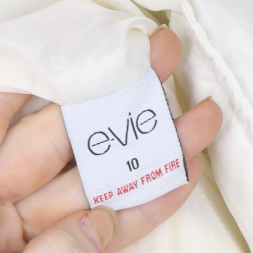 Evie Women Ivory Size 10 Padded Puffer Waistcoat Gilet