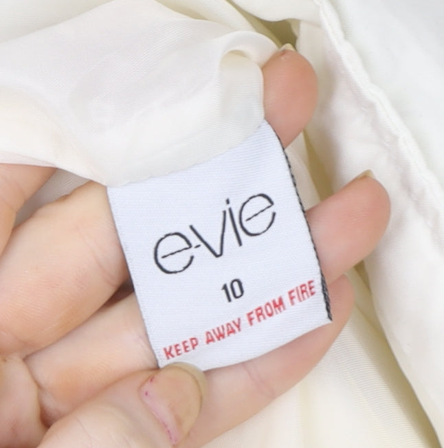 Evie Women Ivory Size 10 Padded Puffer Waistcoat Gilet