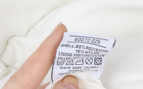 Evie Women Ivory Size 10 Padded Puffer Waistcoat Gilet