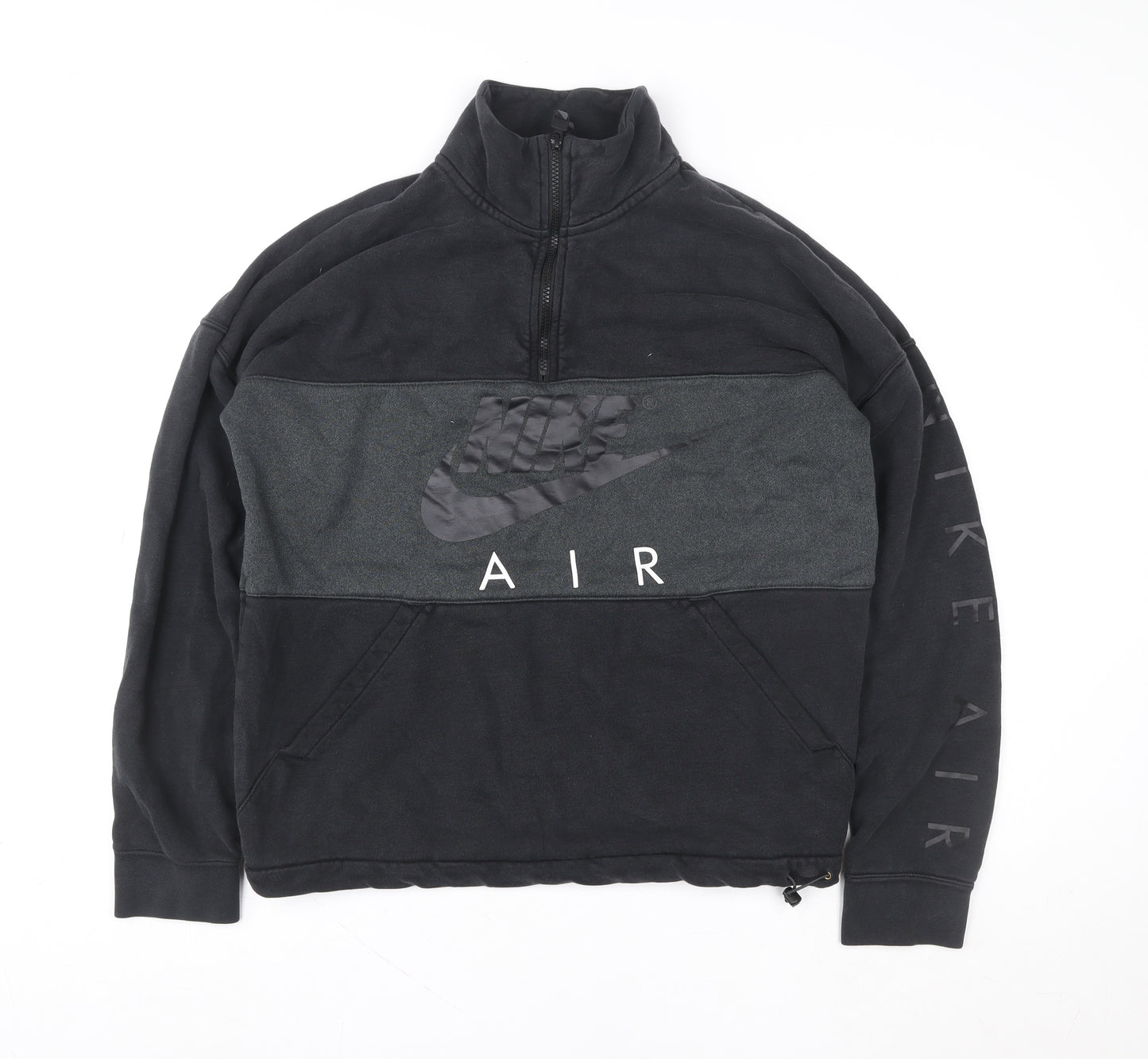 Nike Air Men's Black L Fleece 1/4 Zip Pullover Sweatshirt