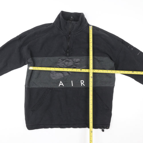 Nike Air Men's Black L Fleece 1/4 Zip Pullover Sweatshirt