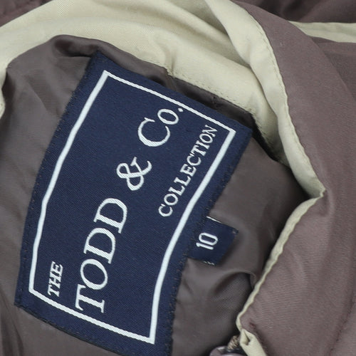 Todd & Co. Women's Brown Puffer Waistcoat Size 10 Sleeveless Gilet