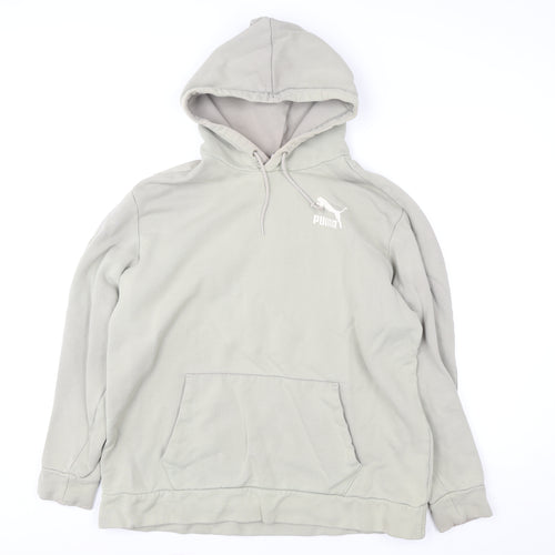 Puma Women’s Grey Hooded Pullover Sweatshirt Size L
