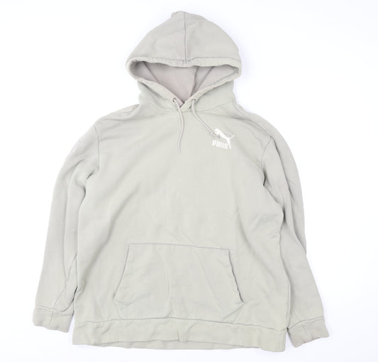 Puma Women’s Grey Hooded Pullover Sweatshirt Size L