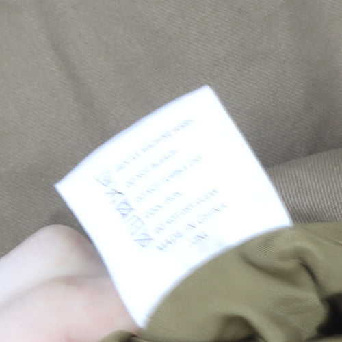 Outdoor Jacket Men's Beige Medium Military Style Cotton Zip Jacket