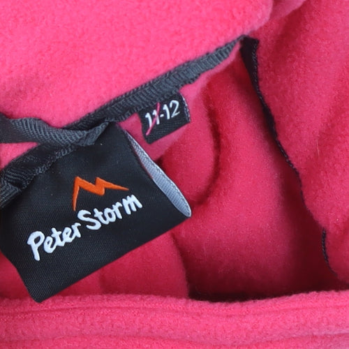 Peter Storm Girls Pink Fleece Full Zip Lightweight Jacket 11-12 Years