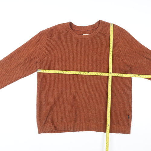 Fat Face Men’s Brown XL Cotton Wool Crew Neck Jumper